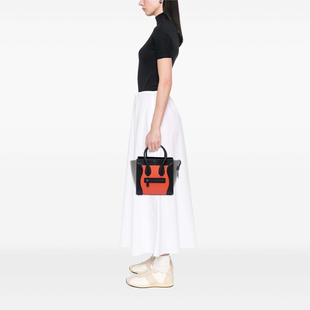 Pre-Loved Celine Micro Tricolor Leather Luggage Tote - Picture 7 of 7
